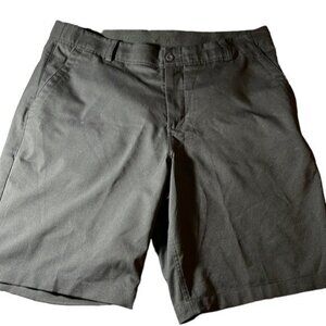 Men's Nike Dri-Fit Black Golf GYM Athletic Shorts Swoosh Icon Size 34 EUC #1216